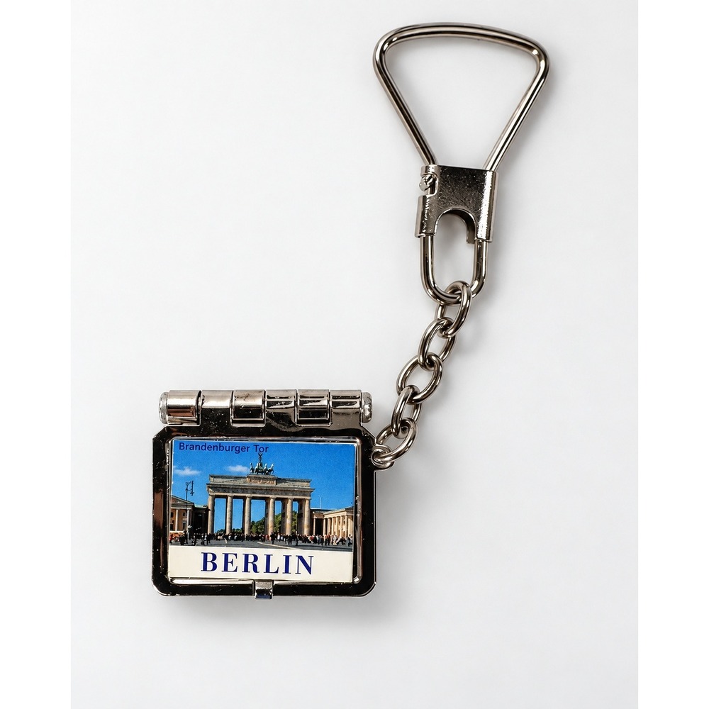 Berlin Germany Mini Photo Album Keychain Approx 3.5" Closed Souvenir